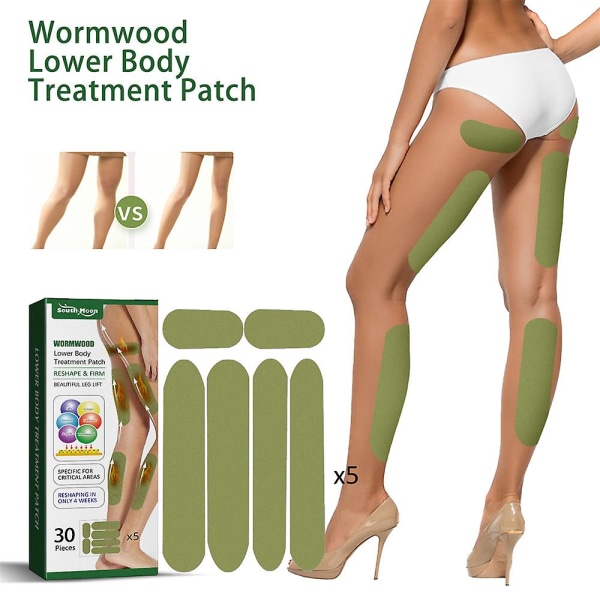 South Moon 30 kpl Mugwort-jalkahoitolappuja Moxibustion Lazy Leg Patch - Muotoilu