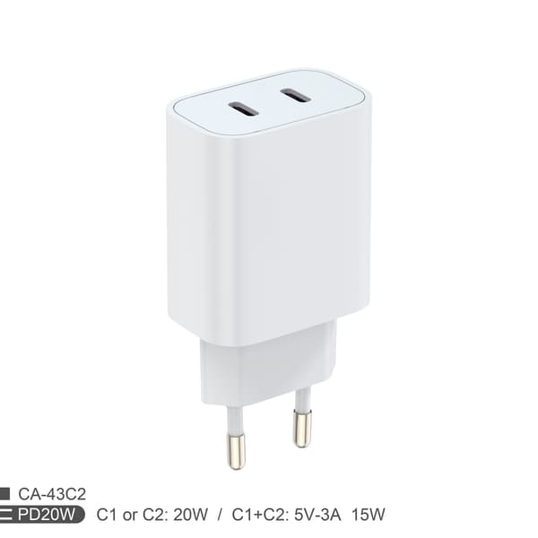 iPhone Oplader - Hurtiglader - Adapter + Kabel 20W USB-C Hvid 4-pak iPhone