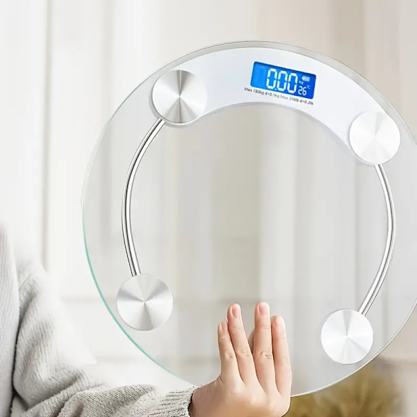 1 stk. Smart Digital Badevægt med LCD-display og 396,83LB Kapacitet - Mål Kropsvægt Nøjagtigt og Spor Fremskridt, Badeværelsesværktøjer