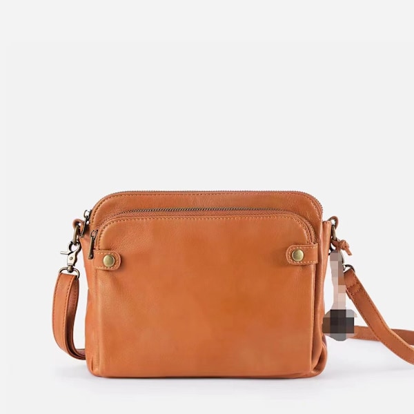 Triple Layer Läder Crossbody Clutch
