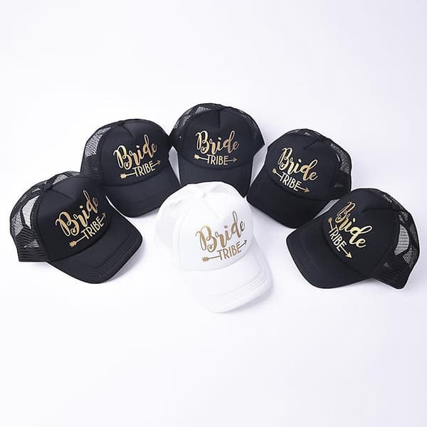 Bride Tribe Snapback Trucker Mesh Hat Guld Bogstaver Til Pil Bryllup Basebal