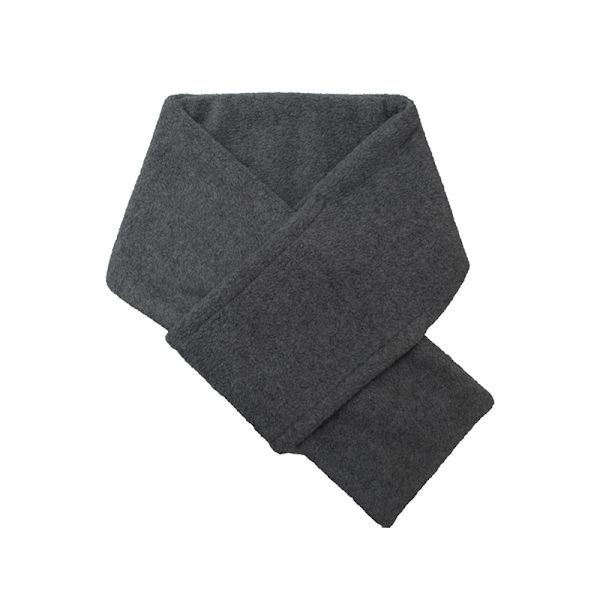 Varm skjerf, fasjonabelt og enkelt, tverrnasjonal leveranse, ensfarget, polart fleece, kuldebeskyttende hals skjerf for menn Dark gray