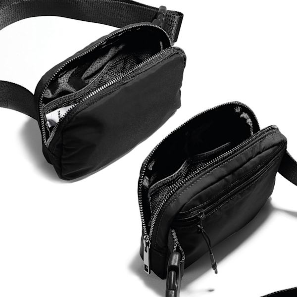 Unisex Mini Midjeväsk med Justerbar Rem - Liten Midjeväsk för Träning, Löpning, Resor, Vandring, Svart