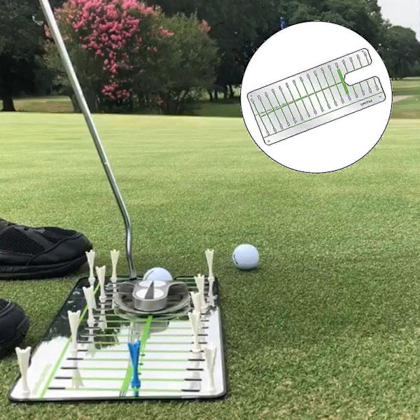Golf Putting Alignment Spejl Øvelsestræningshjælpemiddel Undervisningsudstyr Spejle Positur Korrektor Til O