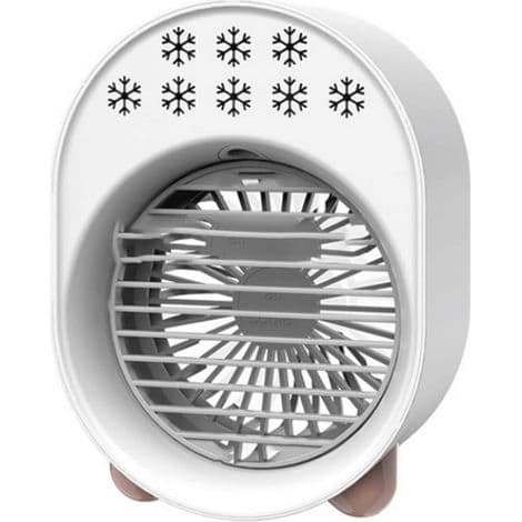 Mini Airconditioner, Mini Køleventilator, Bærbar Airconditioner (Hvid)