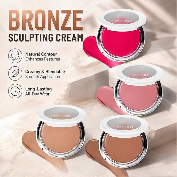 Makeup By Mario Bronzer Cream - Sømløs Blending Profesjonell Kvalitet Kompakt Light
