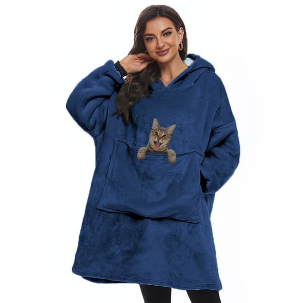 Oversized hettegenser i filt