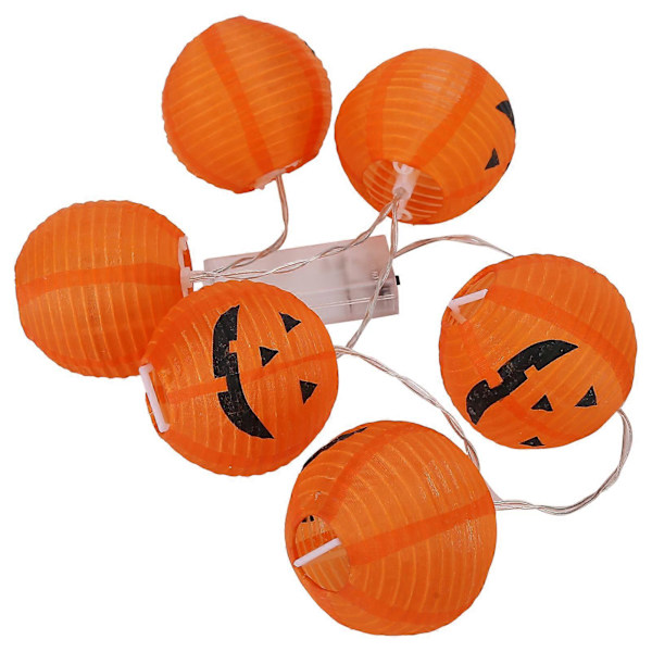 6 stk. Gresskarlykter Foldbare Sikre Lettvekt LED Halloween Lys for Rom Hage