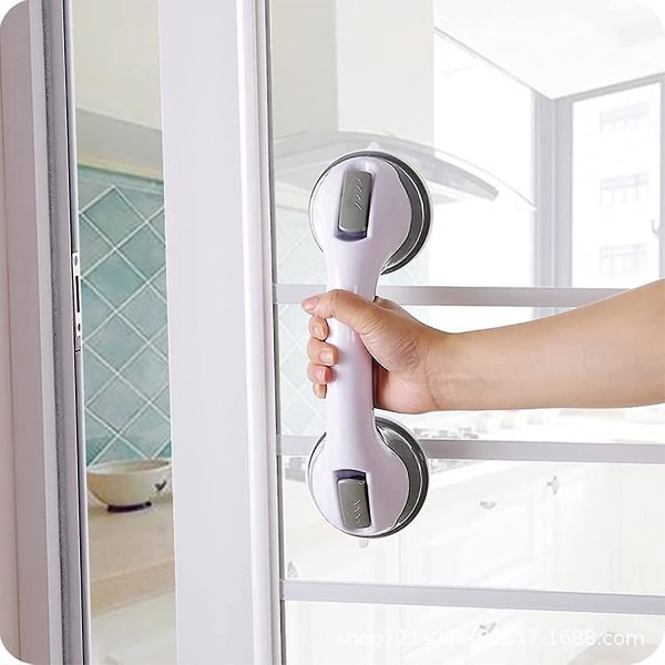 Mandriles de baño Antideslizantes Ventosa de Mano Manijas de Seguridad de Vidrio para baño no Perforadas Pasamanos para Inodoro (2 Piezas)