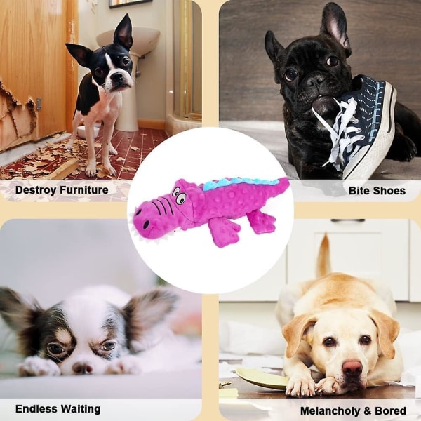 1 stk interaktiv hundeleke, slitesterk hundetyggleke med kreppepapir, liten til middels hundetrening hundeleke, myk hundeleke for tannrengjøring
