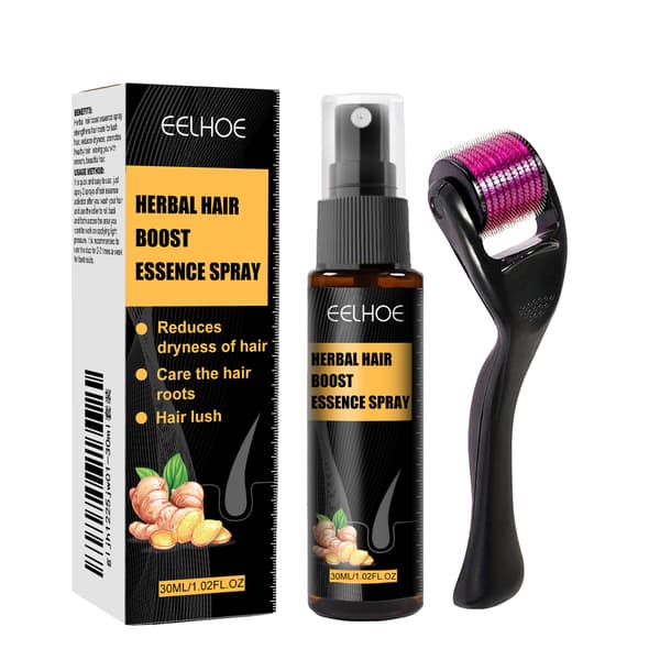 30 ml Set/Box: EELHOE Örtbaserad Hårvårdsrollerolja - Skonsam Hårvård, Närande Hårbottenmassager