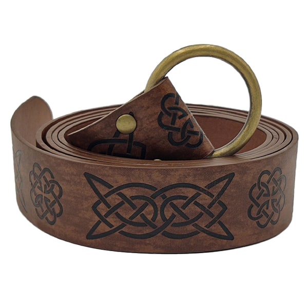 Middelaldersk Pu Leather Pouch Vintage Belte Snøring Veske Viking midjeveske For Cosplay