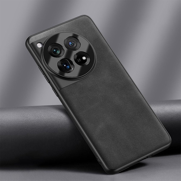 För Oneplus 12 Fodral, Ultra Tunnt Vanligt Läder Anti-drop Stötsäkert Skyddande Skal Kompatibelt Med Oneplus 12