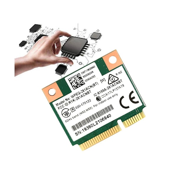 Qca6174 Wpeq-261acn(bt) Wifi Kort+2xantenne 802.11ac 867m Qca6174 Bluetooth 4.2 Wifi 5 Mini Pcie Ca