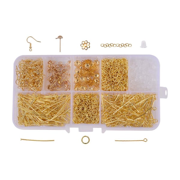 1 Set DIY Örhängetillbehör Handgjorda Örhängetillbehör Metallörhänge Material (guld)