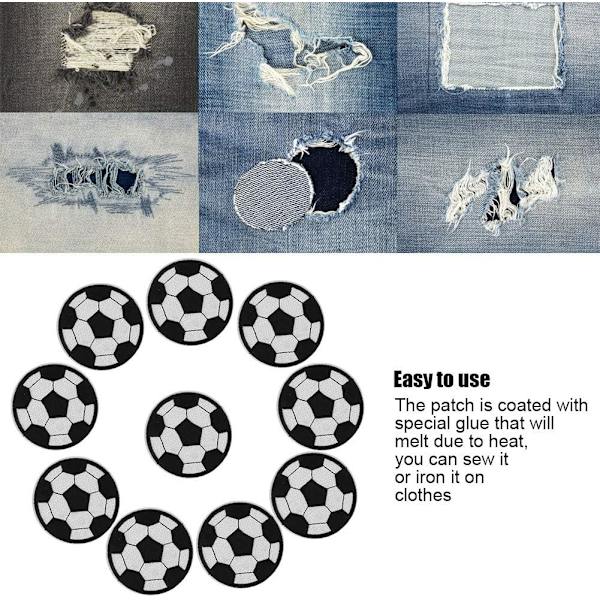 10 st Fotbollsbroderade lappar Fotbollslappar IrononSew Fotboll Sport