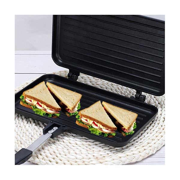 Gass-stekepanne for smørbrød, brød, toast, frokost, pannekaker, baking, grill, form