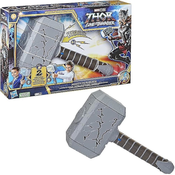 Marvel Studios Thor: Love And Thunder Mighty Fx Mjolnir Elektroninen Vasara Roolipelilelu 5-vuotiaille ja sitä vanhemmille lapsille