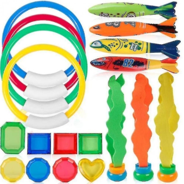 Undervands svømmebassin legetøjssæt, dykkerlegetøj til pool til børn
