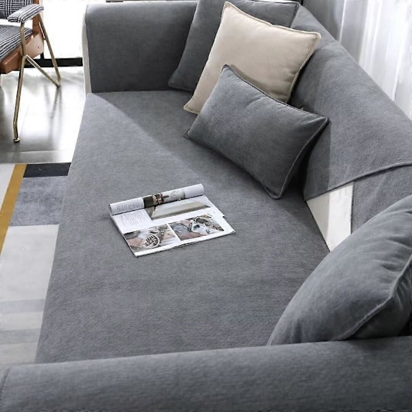 Soffskydd Enfärgad Sofföverdrag Soffskydd Grå elegant stilren slitstark