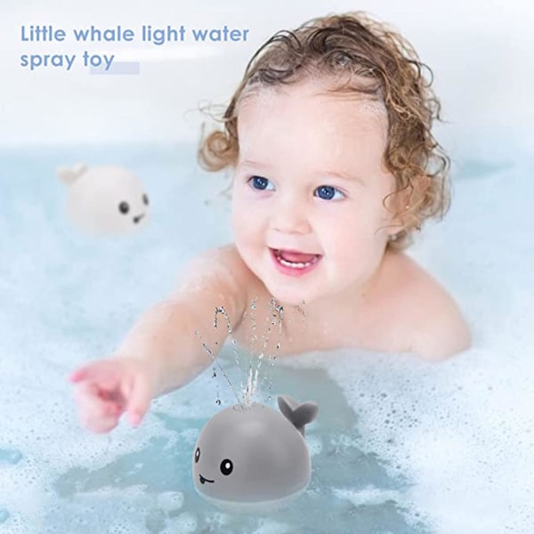 Nyt Upgradedspray Whale Toddler Legetøj 11910cm Abs Grå Hvid Flash Forskellige farver til børn