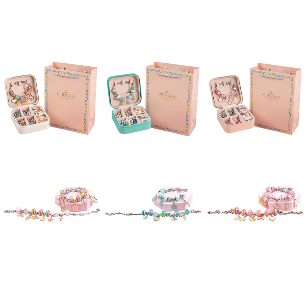 Charm Armband Set för Smyckestillverkning, 2023 Nytt & Populärt, Pärlor & Smyckestillbehör, Hantverkspresenter för Flickor & Tonåringar 8-12 År