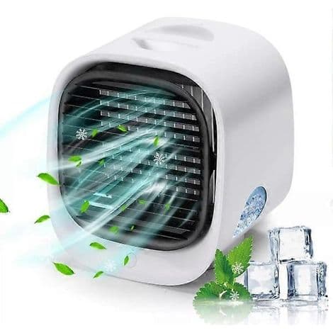 Moderne USB Mini Klimaanlegg/Vifte/Luftfukter - Hvit - AquaForge