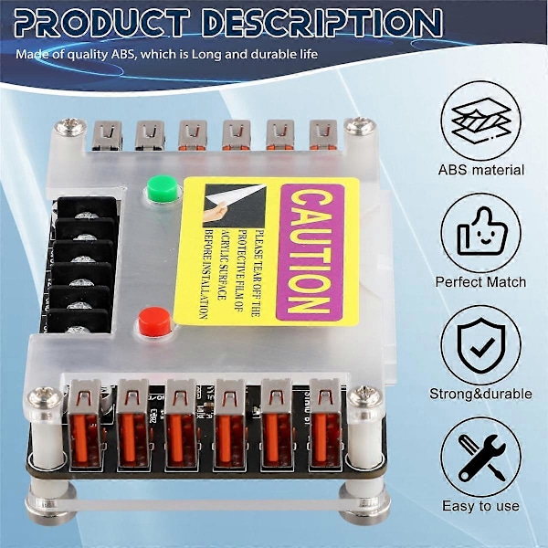 ATX Strømforsynings Breakout Board og Case Kit med 3.3V, 5V, 12V,-12V Udgangsspænding og 12 Porte USB, 3A Maksimal Udgang