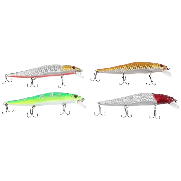 4 stk. Fiskeri Lokkemad 14cm/23g Crankbait Wobblers 3d Øjne Aborre Kunstig Lokkemad Gedde Karpe Lokkemad Svømme Lokkemad