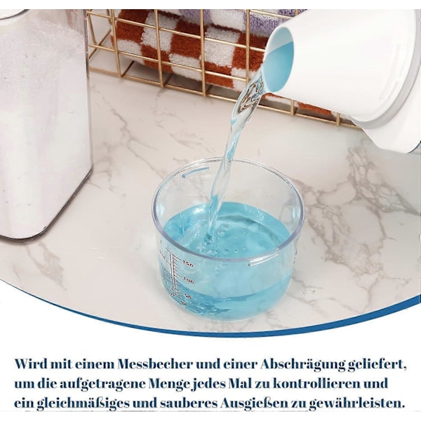 2 stk. Lufttæt Vaskemiddeldispenser med Målekop, Vandtæt, Holdbart Design, Nem at Bruge