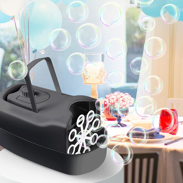 Uusi Hot Bubble Machine automaattinen kuplapuhallin, 10 000+ kuplaa minuutissa, 2 nopeutta, 8 sauvaa Bubble Makerin pistoke tai paristot kuplat kesälelut