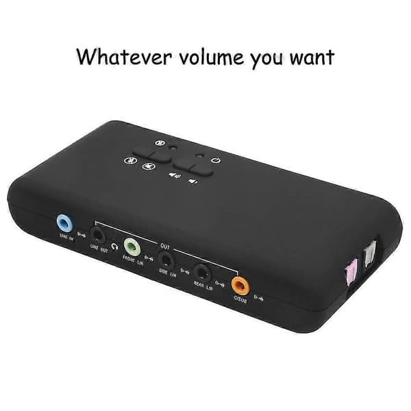 7.1 Ljudkort USB 2.0 Ljudkort Cmi6206 Chipset USB USB O Enhetsklass Spec1.0 och USB HID Klass Spec 8-kanals DAC