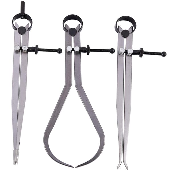 Spring Indvendig Udvendig Divider Caliper Sæt 8-tommer Maskinarbejder Værktøjer 3-pak