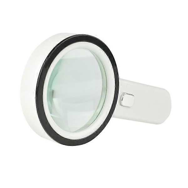 Ekstra Stor Håndholdt Kraftig Lup med 13 LED'er og UV-lampe, 30x Bedste Ekstra Store Belyste Lup til Læsning, Eksamen, Hobby, Makuladegeneration