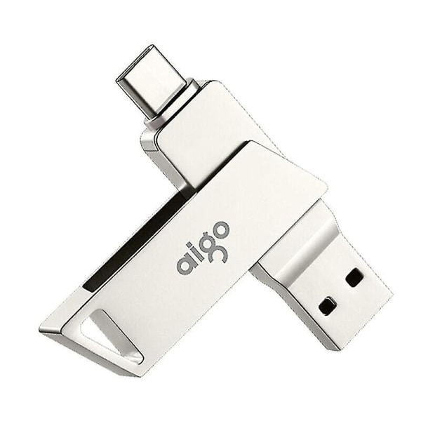 USB Flash Drive 128 GB USB C doble kontakter, Type C 3.1 og USB 3.0 Memory Stick, Pendrive Datalagring med dataoverføringshastighet på opptil 30 MB/s