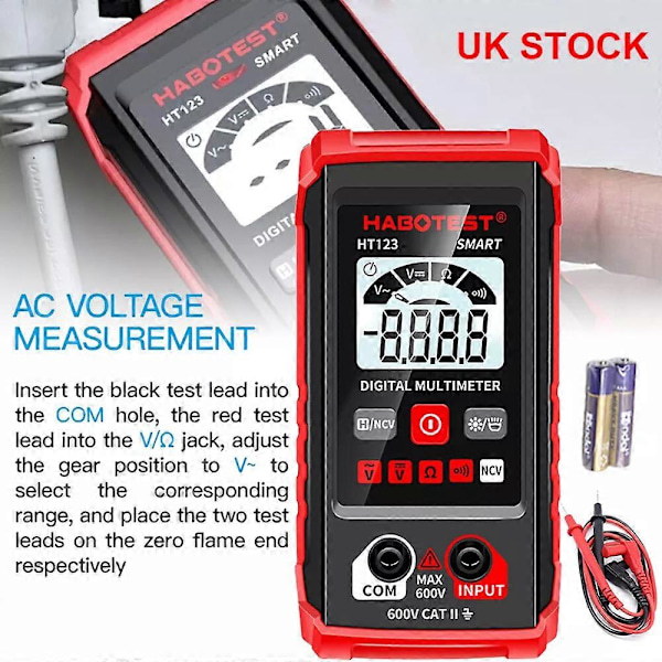 HT123 Sofistikeret Intelligent Multifunktionel Digital Multimeter til Professionelle Elektrikere