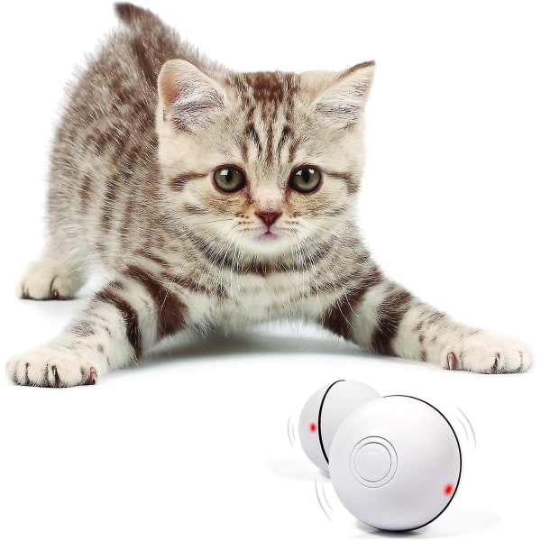 2024 Smart Interactive Cat Legetøj - nyeste version 360 graders selvroterende bold, USB genopladeligt kæledyrslegetøj, indbygget roterende LED-lys