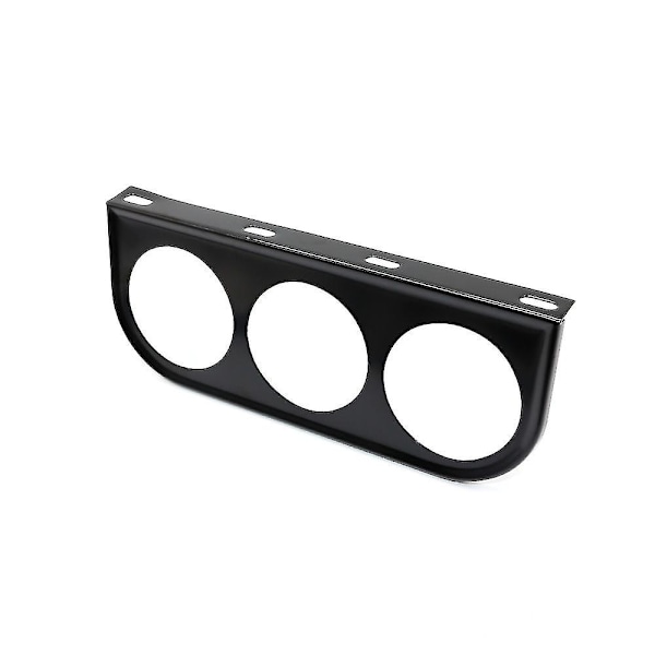 Målerholder, 52mm/2 tommer 3-huls Trippel Instrumentpanel Skall Måler Monteringsbeslag Bil Instrumentbræt Meter Jernholder (1 stk sort)