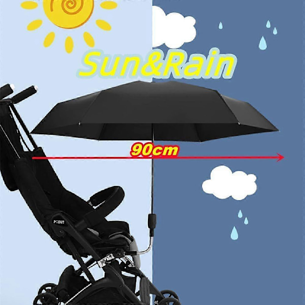 Parasol Barnevogn, Parasol Klapvogn, Justerbar Aftagelig, Letvægts Kompakt Design