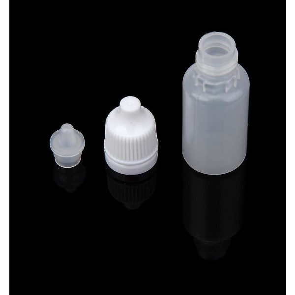 50 uds. Botellas cuentagotas exprimibles de plástico vacías de 10ml, gotero líquido para ojos