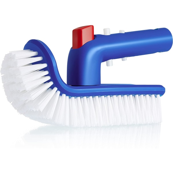 Hörn- och trappborste för pool, rund borste för pooltrappor och hörn, 180 graders roterande handtag, skrubbborste för ingroundpooler, spa och bubbelbad (1 st)