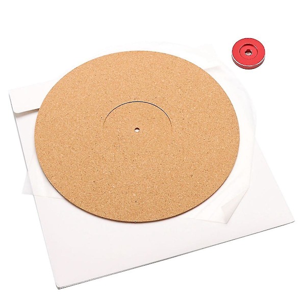 Kork Turntable Matte Antistatisk Sklimatte Sklisikker Støtdempende For 12 Tommer LP Vinylplate Med 45
