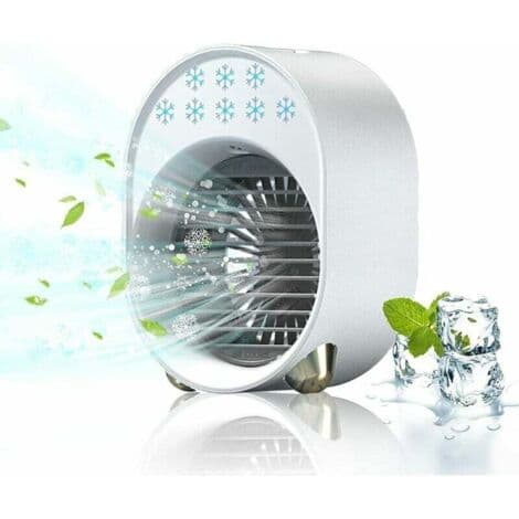 Mini Airconditioner, Mini Køleventilator, Bærbar Aircondition (Hvid)