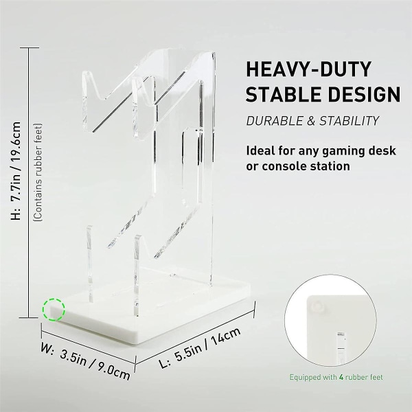 Dobbeltlags Spilcontroller Holder Akryl Gamepad Display Støtte Til Switch Pro/ / Joystick Stativ