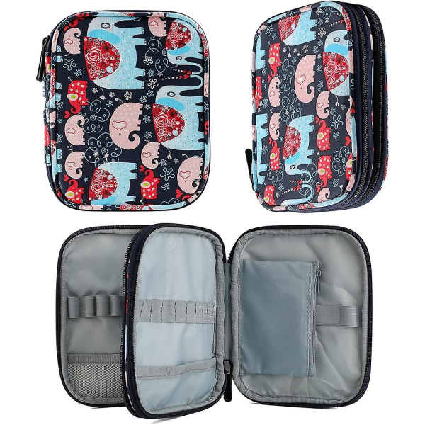 Hæklenåletui, rejseopbevaringspose til forskellige hæklenåle og strikketilbehør, letvægts (ingen tilbehør)