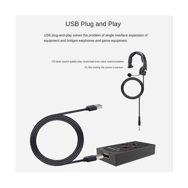 Q1 Usb7.1 Ekstern Lydkort Desktop Computer Notebook Driverfri Høj Kvalitet Spil Lydkort