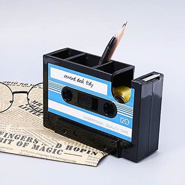 -konception Unikt kassettmotiv Stylo Crayon Porte-pot Conteneur Don De Papeterie (färg: C)