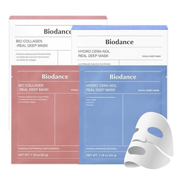 BIODANCE MaskS Duo: BioS-CollagenS & Hydro Cera-nol Real Deep MaskS
