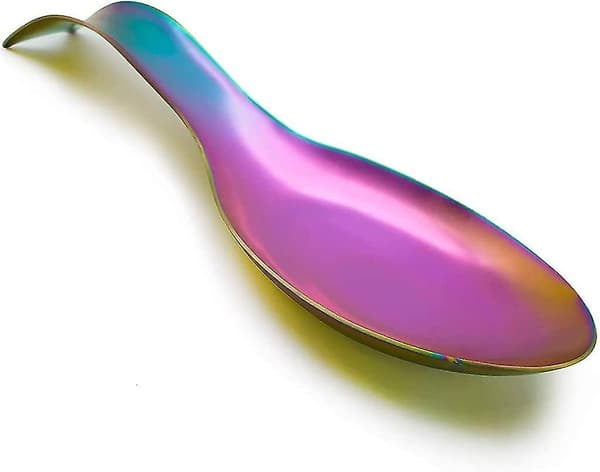 Rustfrit stålske Delikat rustfrit stålske Vandskeholder ske (sort) (1stk)