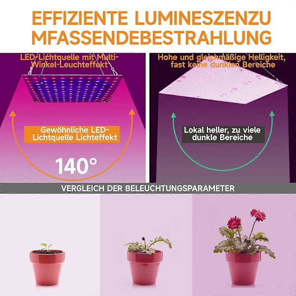 LED täyden spektrin 169 LEDin riippuva kasvivalo ripustuskoukulla sisäkasvatukseen